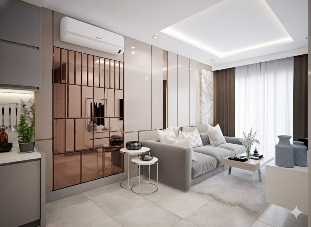 Mẫu thiết kế nội thất chung cư 45m2 phong cách hiện đại