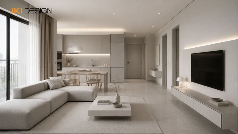 Nội thất chung cư 70m² theo phong cách Minimalism