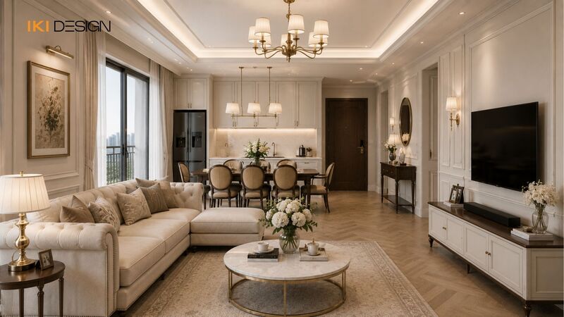 Nội thất chung cư 70m² theo phong cách Neo Classic
