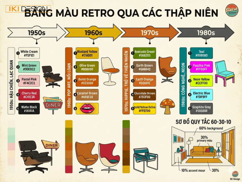 Nắm vững 5 đặc trưng cốt lõi để dễ dàng kiến tạo không gian Retro đầy ấn tượng Nắm vững 5 đặc trưng cốt lõi để dễ dàng kiến tạo không gian Retro đầy ấn tượng