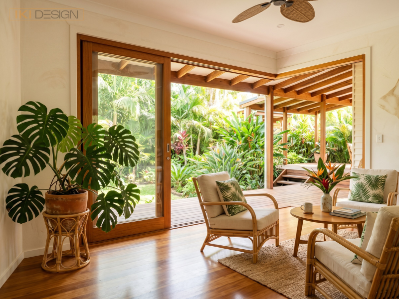 Phong cách Tropical mang thiên nhiên vào không gian sống thông qua vật liệu mộc mạc, cây xanh và ánh sáng tự nhiên Phong cách Tropical mang thiên nhiên vào không gian sống thông qua vật liệu mộc mạc, cây xanh và ánh sáng tự nhiên