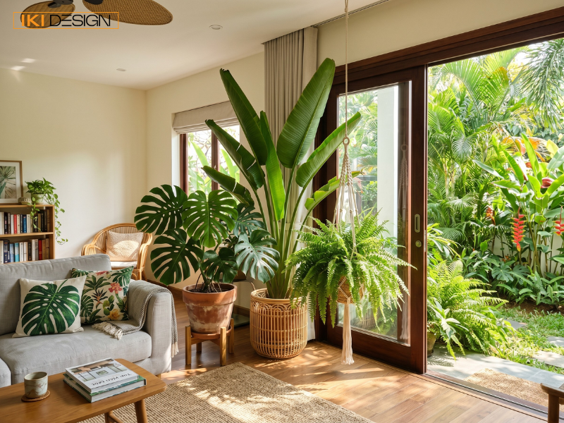 Cây xanh nhiệt đới được phân nhóm theo vai trò và bố trí thành cụm nhằm tạo điểm nhấn tự nhiên Cây xanh nhiệt đới được phân nhóm theo vai trò và bố trí thành cụm nhằm tạo điểm nhấn tự nhiên