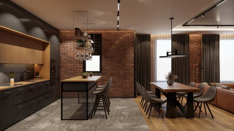 Phòng bếp với phong cách nội thất Urban