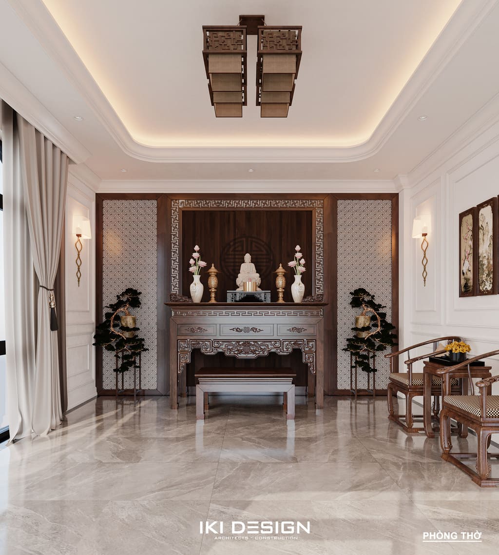 Thiết kế phòng thờ phong cách nội thất cổ điển Thiết kế phòng thờ phong cách nội thất cổ điển