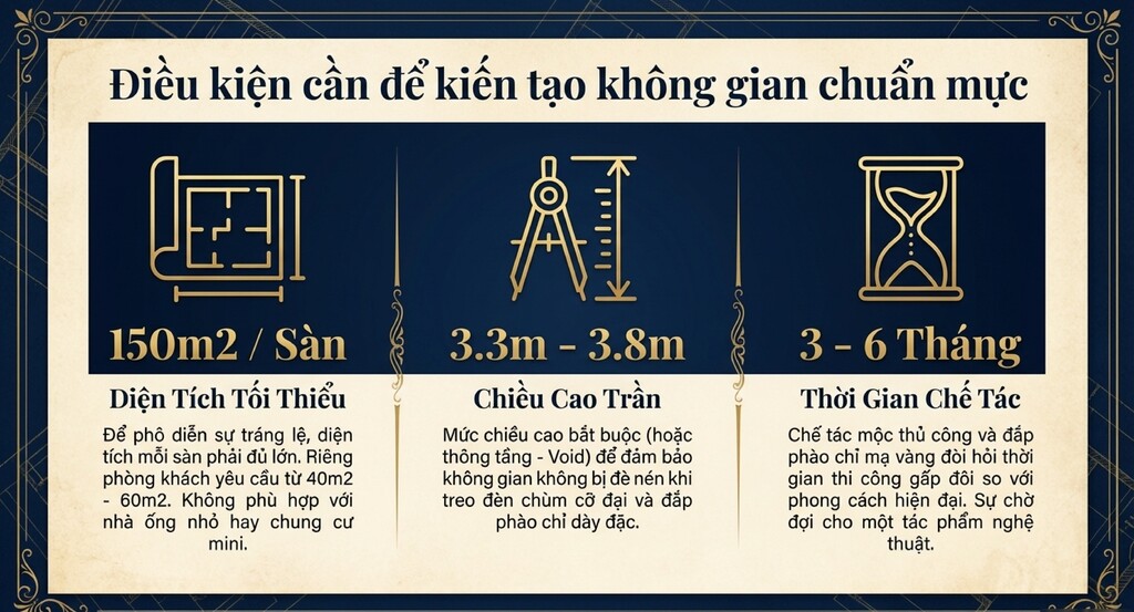 Diện tích bao nhiêu thì làm được nội thất cổ điển? Diện tích bao nhiêu thì làm được nội thất cổ điển?