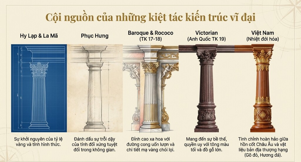 Nguồn gốc và sự ra đời của phong cách thiết kế cổ điển Nguồn gốc và sự ra đời của phong cách thiết kế cổ điển