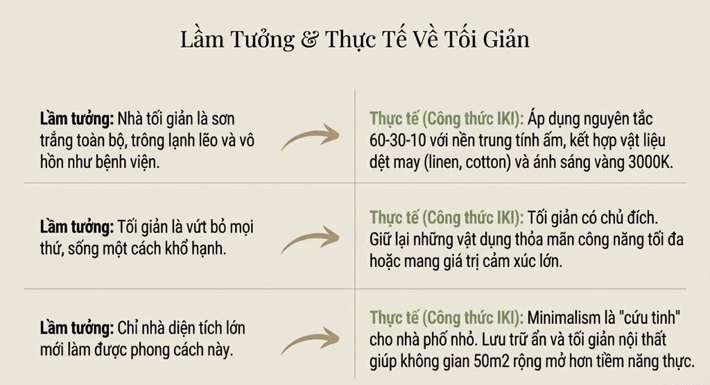 Những sai lầm thường gặp khi tự thiết kế nội thất tối giản