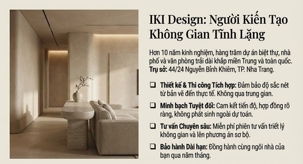 IKI Design là đơn vị thiết kế thi công nội thất tối giản uy tín