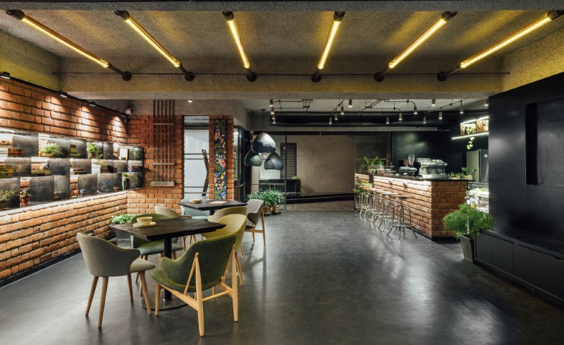 Quán cafe và nhà hàng phong cách đương đại thu hút khách