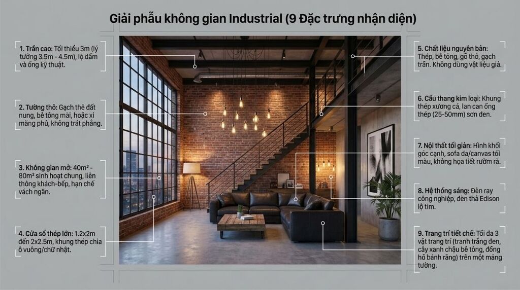 9 Đặc trưng nhận diện phong cách Industrial trong thiết kế hiện đại 9 Đặc trưng nhận diện phong cách Industrial trong thiết kế hiện đại