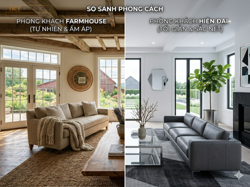 Farmhouse bền vững nhờ khả năng xoa dịu thị giác và gắn kết cảm xúc qua các chất liệu tự nhiên