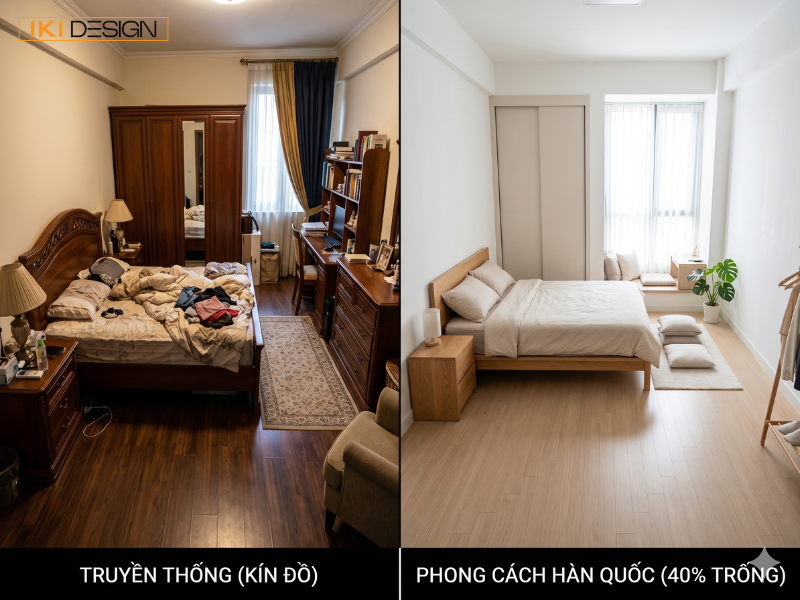 Nội thất Hàn Quốc ưu tiên tối giản và ánh sáng ấm, tạo nên không gian sống bình yên, thoáng đãng