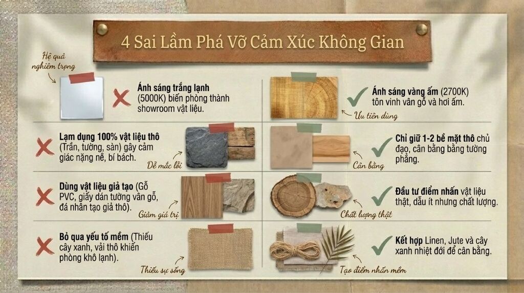 Những sai lầm thường gặp khi thiết kế Rustic Những sai lầm thường gặp khi thiết kế Rustic
