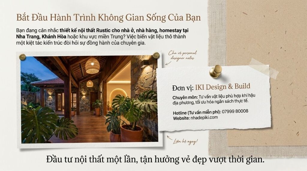IKI Design - Đơn vị thiết kế nội thất Rustic chuyên nghiệp IKI Design - Đơn vị thiết kế nội thất Rustic chuyên nghiệp