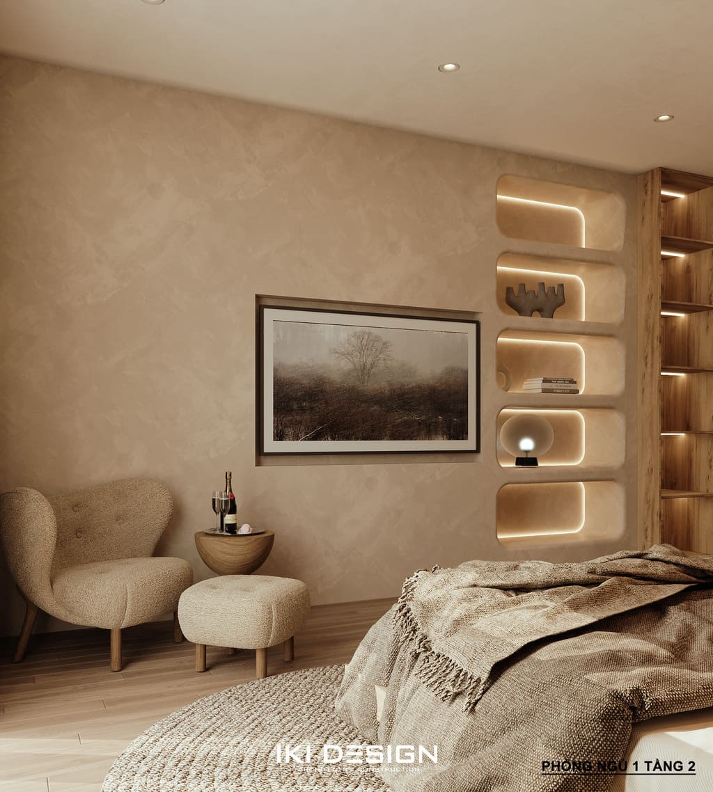 Phòng ngủ phong cách nội thất Rustic trong dự án RUSTIC MODERN INTERIOR