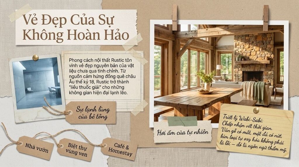 Phong cách nội thất Rustic là gì? Phong cách nội thất Rustic là gì?