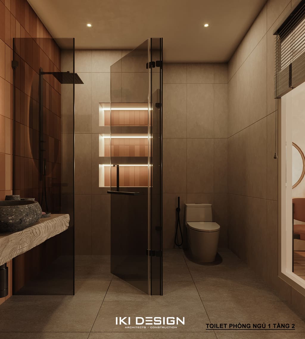 Phòng tắm phong cách nội thất Rustic - Dự án RUSTIC MODERN INTERIOR