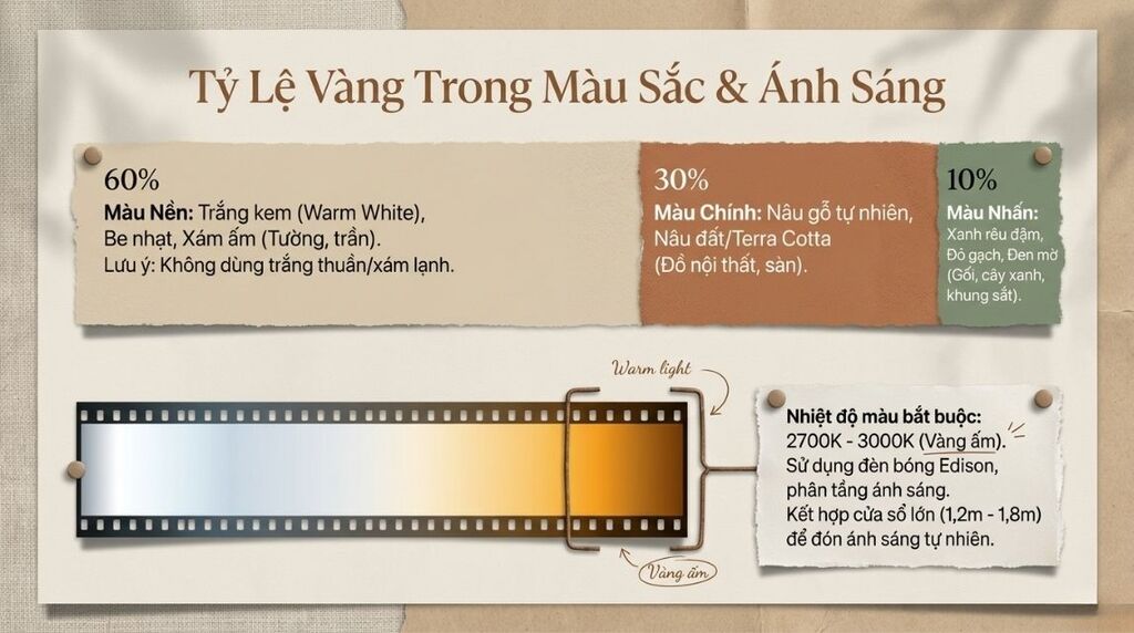 Bảng màu đặc trưng của phong cách Rustic Bảng màu đặc trưng của phong cách Rustic