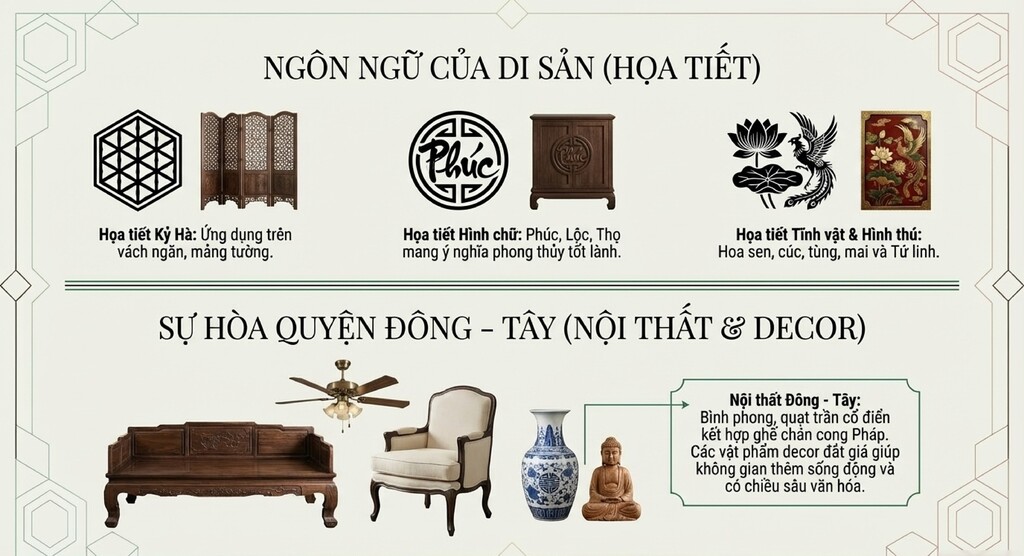 Họa tiết trong phong cách thiết kế indochine