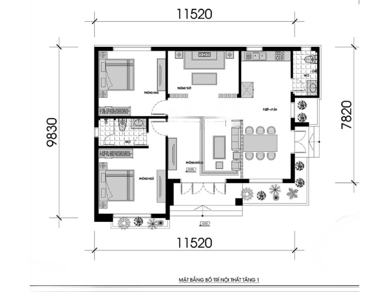 Tối ưu hóa không gian và công năng khi thiết kế bản vẽ nhà cấp 4 đơn giản 2 phòng ngủ Tối ưu hóa không gian và công năng khi thiết kế bản vẽ nhà cấp 4 đơn giản 2 phòng ngủ