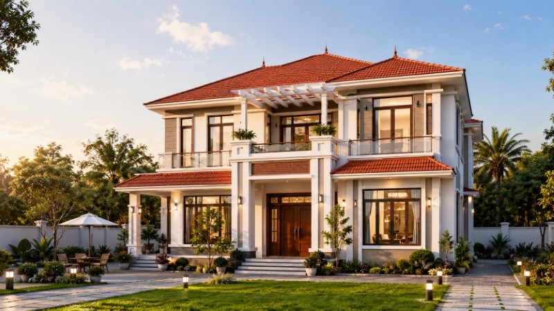 Nhà 2 tầng mái Thái là lựa chọn hàng đầu của nhiều gia đình Việt Nhà 2 tầng mái Thái là lựa chọn hàng đầu của nhiều gia đình Việt