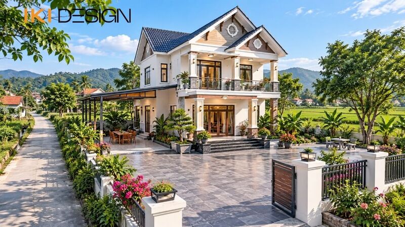 Mẫu nhà 2 tầng mái Thái ở khu vực nông thôn Mẫu nhà 2 tầng mái Thái ở khu vực nông thôn
