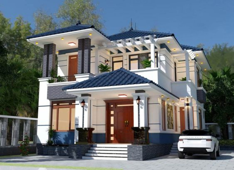 Mẫu nhà 2 tầng mái Thái phong cách hiện đại Mẫu nhà 2 tầng mái Thái phong cách hiện đại