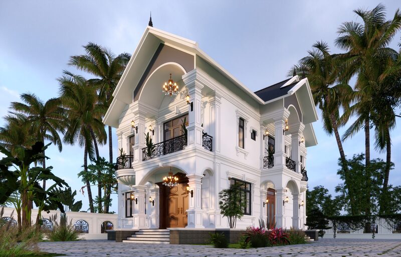 Mẫu biệt thự 2 tầng mái Thái Mẫu biệt thự 2 tầng mái Thái