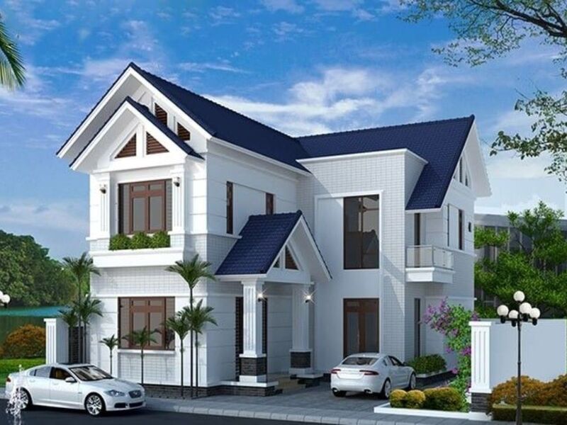 Mẫu nhà 2 tầng mái Thái chữ L Mẫu nhà 2 tầng mái Thái chữ L