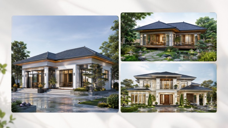 Nhà mái Nhật kết hợp linh hoạt với nhiều phong cách khác nhau Nhà mái Nhật kết hợp linh hoạt với nhiều phong cách khác nhau