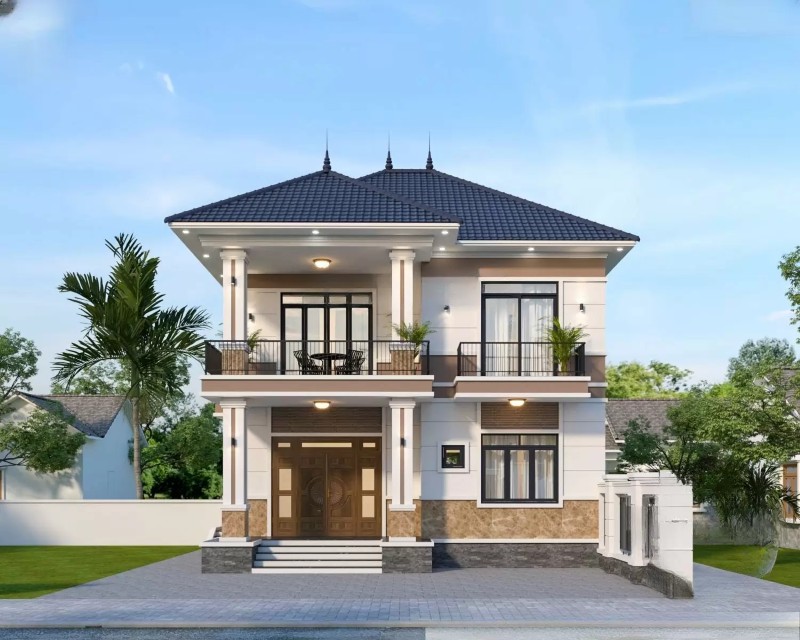 Nhà mái Nhật 2 tầng phong cách hiện đại Nhà mái Nhật 2 tầng phong cách hiện đại