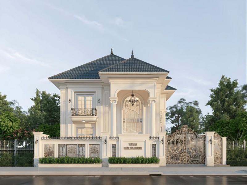 Biệt thự mái Nhật tân cổ điển sang trọng Biệt thự mái Nhật tân cổ điển sang trọng