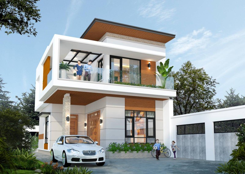 Nhà vuông 2 tầng đang được nhiều gia đình ưa chuộng hiện nay