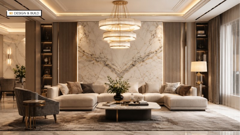 Phòng khách Penthouse phong cách Luxury Phòng khách Penthouse phong cách Luxury