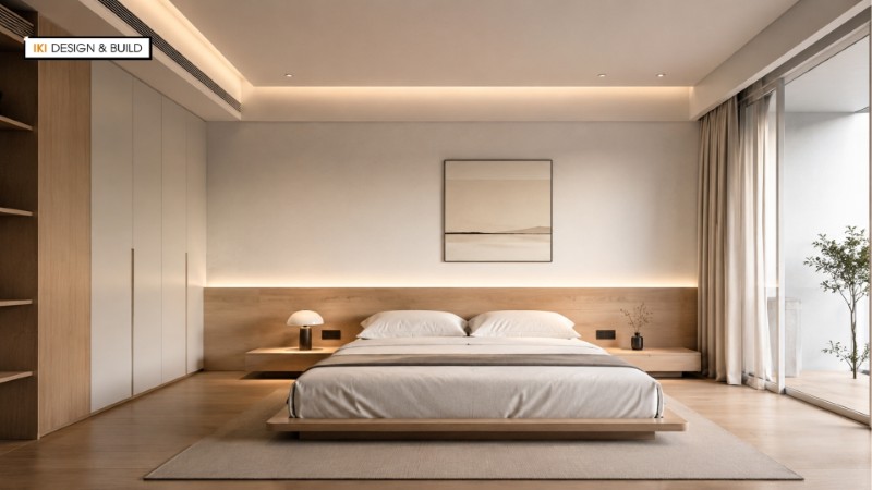 Phòng ngủ Penthouse phong cách hiện đại tối giản Phòng ngủ Penthouse phong cách hiện đại tối giản