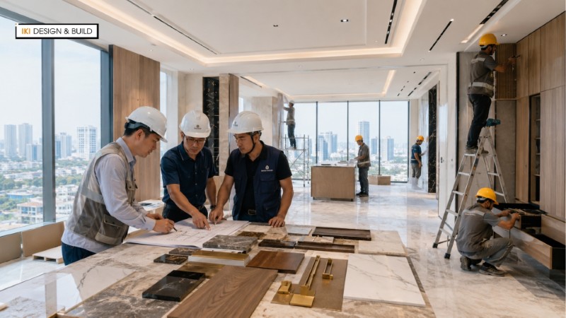 Quy trình thi công nội thất Penthouse tại IKI Design Quy trình thi công nội thất Penthouse tại IKI Design