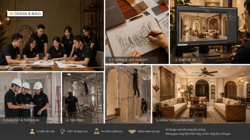 Đội ngũ nhân viên IKI Design thiết kế thi công nội thất phong cách Ấn Độ Đội ngũ nhân viên IKI Design thiết kế thi công nội thất phong cách Ấn Độ