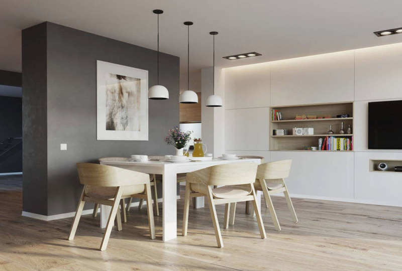 Bàn ăn gỗ sáng màu phong cách Scandinavian Bàn ăn gỗ sáng màu phong cách Scandinavian