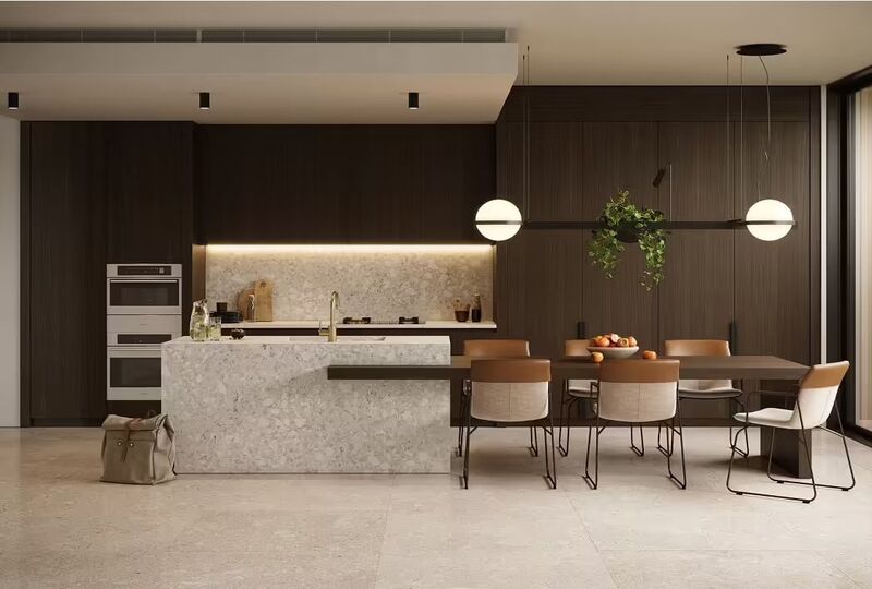 Bàn ăn lớn liền kề bếp cổ điển Bàn ăn lớn liền kề bếp cổ điển