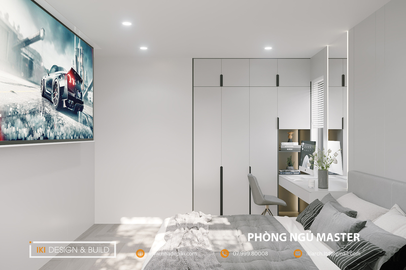 Phòng ngủ chính của chung cư CT2 VCN Apartment hiện đại