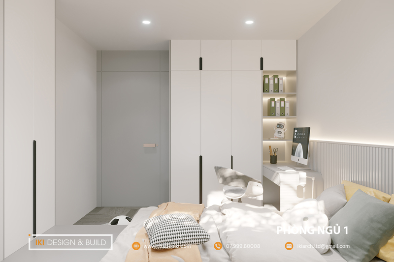 Phòng ngủ phụ của chung cư CT2 VCN Apartment tiện nghi