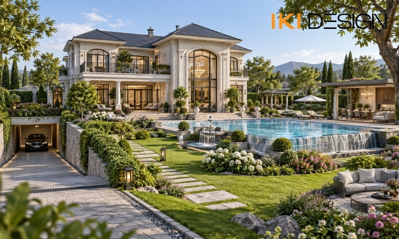 Biệt thự sân vườn kết hợp tầng hầm tiện nghi Biệt thự sân vườn kết hợp tầng hầm tiện nghi