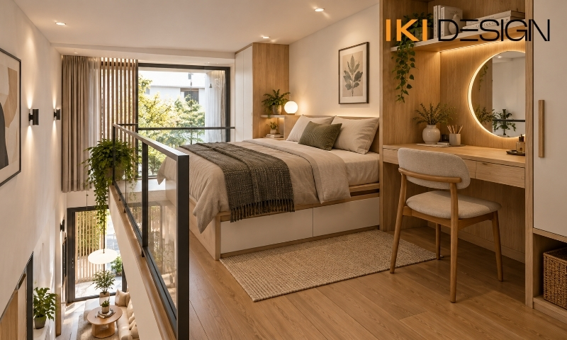 Gác lửng làm phòng ngủ đa năng Gác lửng làm phòng ngủ đa năng – thiết kế nhà phố có tầng lửng