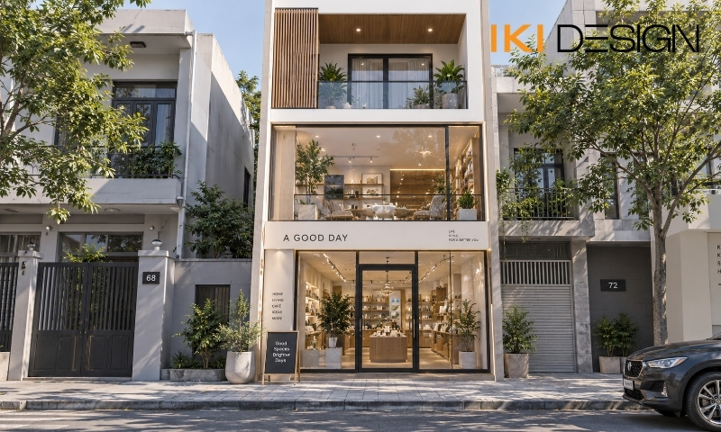Mặt tiền nhà phố tầng lửng kết hợp kinh doanh Mặt tiền nhà phố tầng lửng kết hợp kinh doanh – thiết kế nhà phố có tầng lửng
