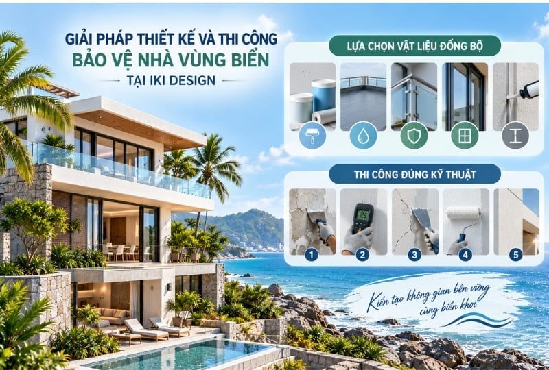 Giải pháp thiết kế và thi công bảo vệ nhà vùng biển tại IKI Design