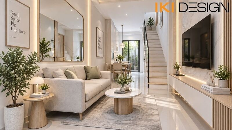 Phòng khách nhà phố nhỏ dưới 15m² Phòng khách nhà phố nhỏ dưới 15m²