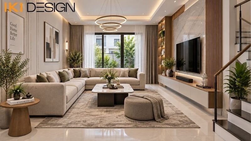 Phòng khách nhà phố diện tích 15m² đến 20m² Phòng khách nhà phố diện tích 15m² đến 20m²