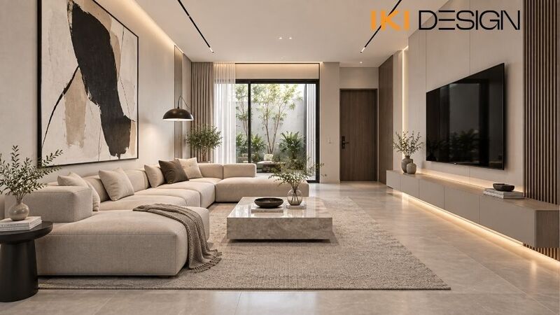 Phòng khách nhà phố phong cách tối giản Phòng khách nhà phố phong cách tối giản