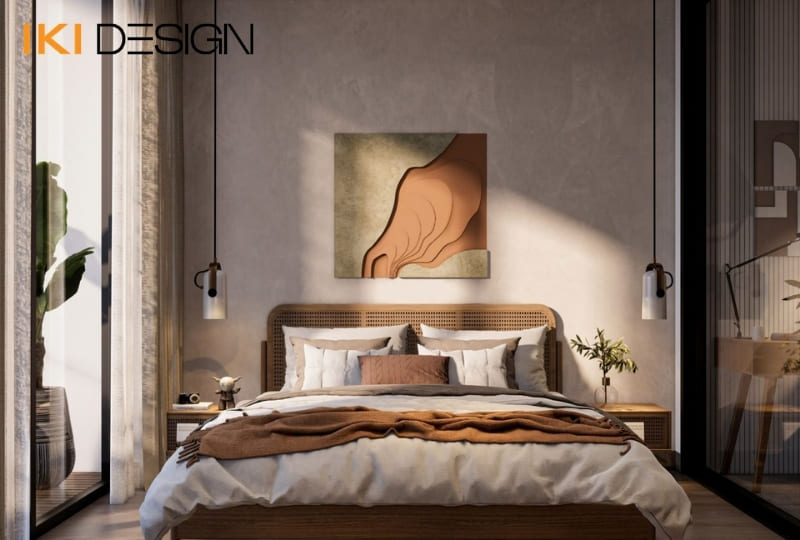 Thiết kế phòng ngủ phong cách Luxury với gạch tường sang trọng Thiết kế phòng ngủ phong cách Luxury với gạch tường sang trọng