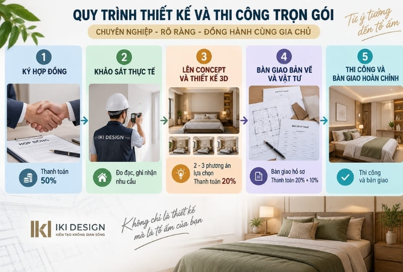 Quy trình thiết kế và thi công trọn gói chuyên nghiệp